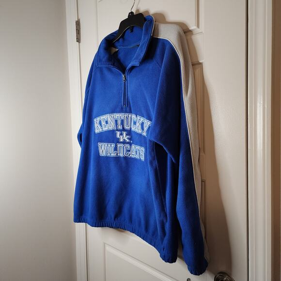 ProEdge Kentucky Fleece 1/4 Pullover Mens XL Blue/Gray Wildcats U.K. Big Blue - Picture 3 of 11